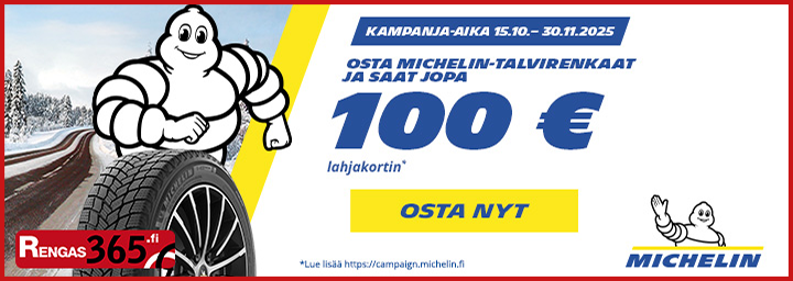 Osta Michelin-talvirenkaat ja saat lahjakortteja! Osta Michelin-talvirenkaat ja saat lahjakortteja!