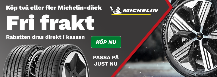 Michelin bjuder på frakten vid köp av 2 eller fler däck.