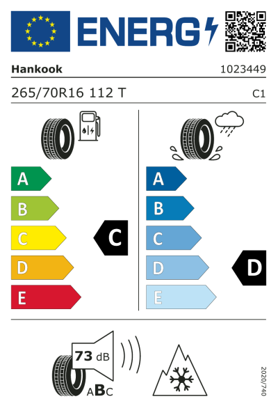 EU-merking Hankook Dynapro AT2 RF11 265/70R16 112T