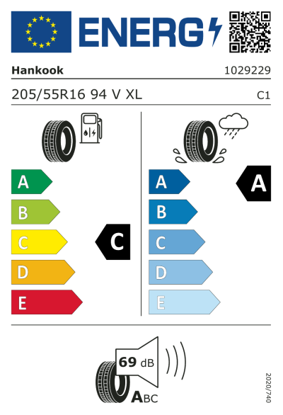 EU-Merkki Hankook Ventus Prime 4 K135 205/55R16 94V XL