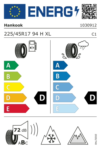 EU-Merkki Hankook Winter i*cept iZ3 (W636) 225/45R17 94H XL