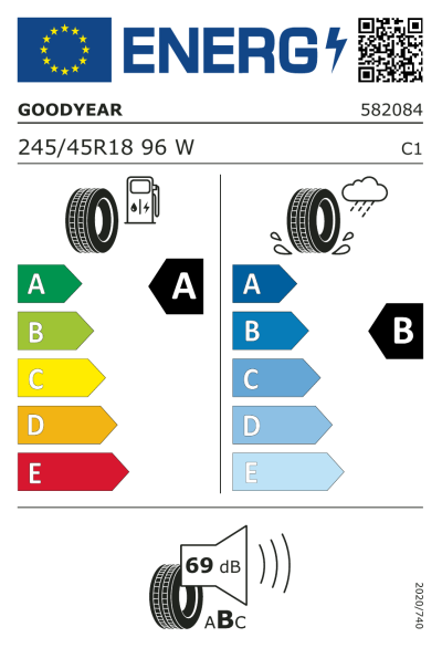 EU-Merkki Goodyear Eagle F1 Asymmetric 3 245/45R18 96W FP VW