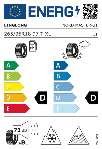 Eu-Märkning Linglong Nord Master 265/35R18 97T XL