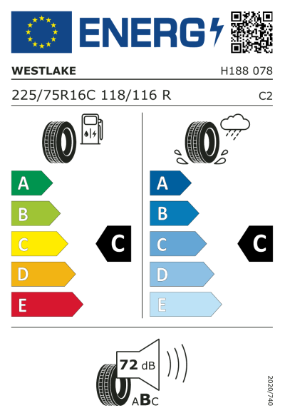 EU-Merkki Westlake H188 225/75R16 118R