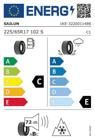 EU-merking Sailun Ice Blazer Arctic SUV 225/65R17 102S