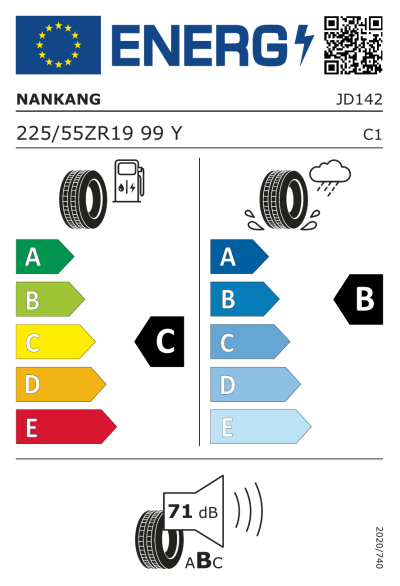Eu-Märkning Nankang SP-9 SUV 225/55R19 99Y