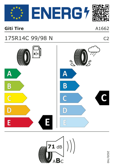 Eu-Märkning GT MAXMILERX 175/80R14 99N
