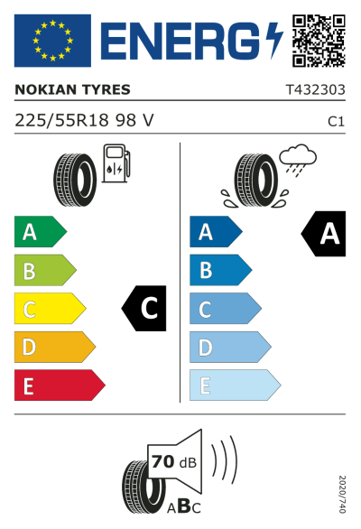 Eu-Märkning Nokian Hakka Blue 3 SUV 225/55R18 98V