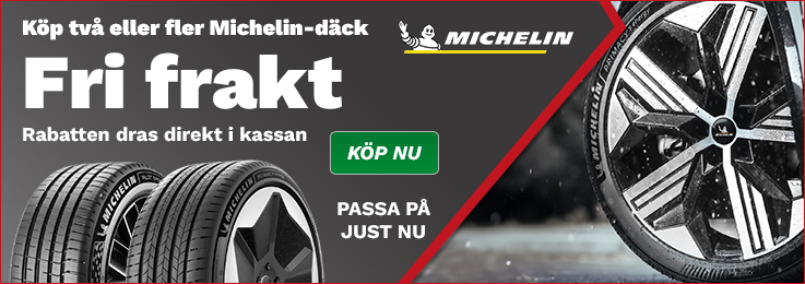 Michelin bjuder på frakten vid köp av 2 eller fler däck