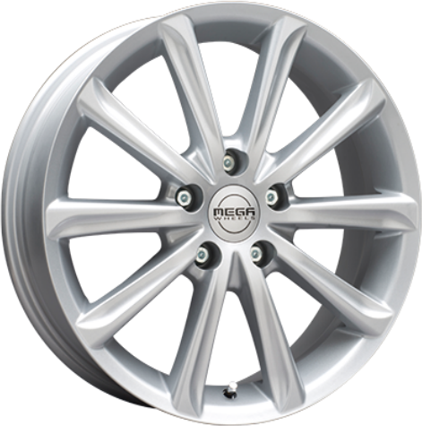 Mega Wheels Virgo Silver 6.5 x 16 CB65,10 ET15 4/108